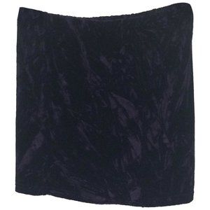 NWT Womens Size Small LF Millau Dark Purple Crushed Velvet Mini Skirt NEW